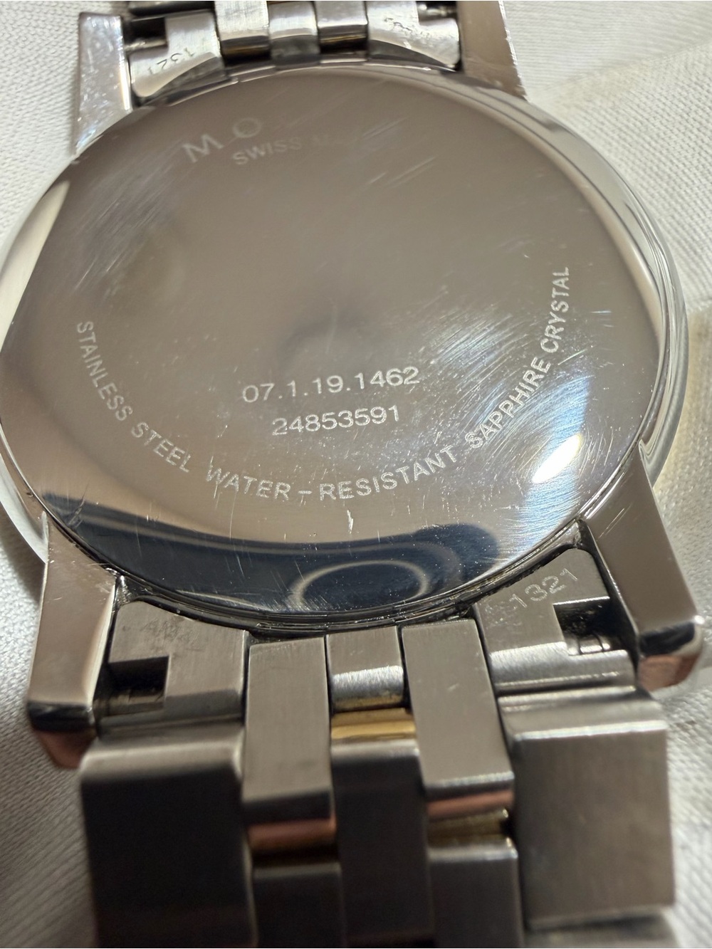 Movado Museum Classic 07.1.19.1462 Men's Diamond Black Dial Two-Tone Watch 7" - Picture 16 of 16